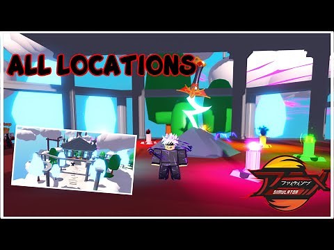 ALL CORE LOCATIONS IN ANIME FIGHTING SIMULATOR