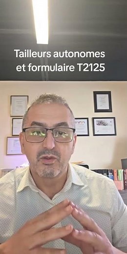 Travailleur autonome et le T2125