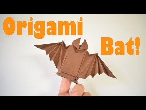 How to Fold an Origami Bat Finger Puppet / Halloween Decoration