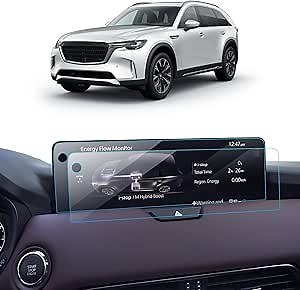 2PCS Car Screen Protector for 2024 2025 Mazda CX90/ 2025 CX70 Accessories Navigation Nano Screen Protector Cover HD Clear 12.3''