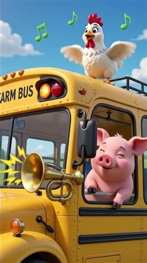 🚌🐮 Farm Animals on the Bus! | Funny Baby Songs & Nursery Rhymes.