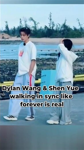 Dylan Wang & Shen Yue walking in sync like forever is real