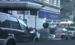 Gross: Crazy Homeless Woman Takes A Sh*t On Someone’s Car In Broad Daylight!