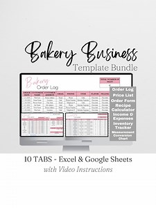 Bakery Business Plan, Bakery Spreadsheet, Bakery Order Form, Bakery Template Google Sheets, Cake Business Bundle Planner, Recipe Calculator - Etsy Australia