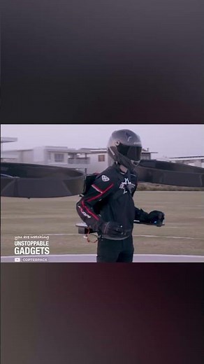 This backpack helicopter has an autopilot