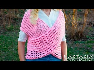 HOW to CROCHET WRAP SWEATER VEST - DIY Tutorial for Criss Cross Wrapped Front Top