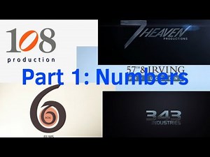 Movie Studio Logos Part 1: Numbers
