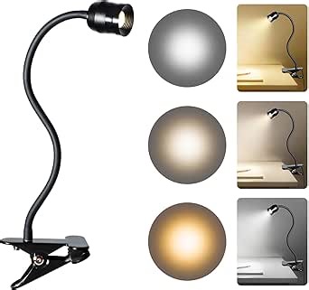 Reading Light Reading Book Light in Bed for Clip on Headboard at Night, Desk Lamp with Gooseneck, Zoomable LED Dimmable Spotlight Clamp on Desk, Adjustable Beam Angle 15°-80° 10W