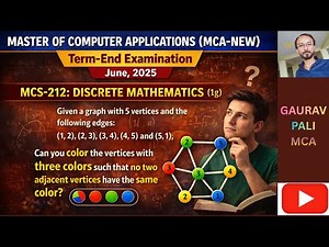 MCS-212 Discrete Mathematics | Graph Coloring Problem | MCA June 2025 Exam