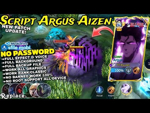OPTIMIZED Script skin Argus Aizen Full Effect Voice No Password Patch terbaru 