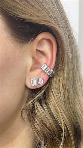 Rudy Santayana Jewelry on Instagram: "Earrings ALWAYS fit 💖💫 Fancy shape lab #diamond studs are the perfect #holiday #gift 🎁 Oval, pear, heart shaped + more available in store & online #rudysantayanajewelry #earrings #giftideas #christmas #sparkle"