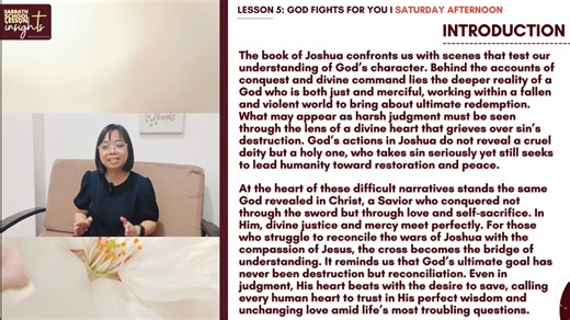 2.1K views · 38 reactions | Here is our Sabbath School Lesson Insights LESSON 5: God Fights for You(Sabbath School Lesson I Q4 2025 I Insights) For a copy of the PowerPoint presentation, please click https://www.touchpointministry.com/sslesson-joshua ——— #Lesson 5 #SabbathSchoolLessonInsights #savinggrace #relationshipwithGod #gracereality #experiencechrist #gospelreality #Godsjustice and love | God’s Final Warning “The Everlasting Gospel” | Facebook