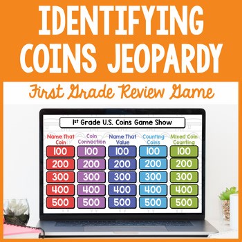 Identifying & Counting U.S. Coins Review Game Show - 1st Grade Math PowerPoint
