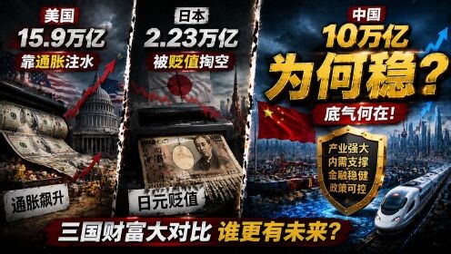 《说宇宙-泛知识系列》_《说宇宙-泛知识系列》_美国15.9万亿靠通胀注水，日本2.23万亿被贬值掏空，中国10万亿稳在哪？