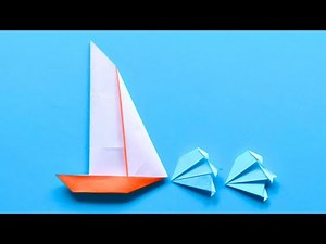 How to make a simple and cute origami sailboat. Feel the summer breeze with ocean waves