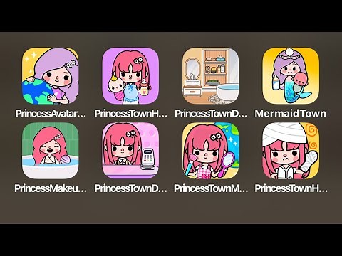 Princess Avatar Maker,Princess Hospital,Mermaid Town,Princess Makeup Salon,Princess Town Dream House