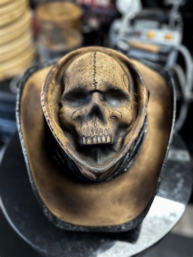 7M views · 156K reactions | Step by Step Memento Mori Skull Cowboy in 100X Beaver Felt | Blade-Hats | Facebook