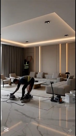 From Raw Space to Marble Luxury | Cinematic Living Room Renovation