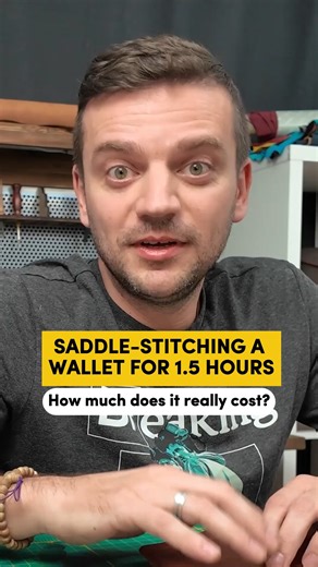 I stitched the same wallet two ways — one took 7 minutes, the other 1.5 hours. The price difference? Huge. But which one would you pick? #saddlestitch #handstitch #machinestitch #wallet #leathercraft #affordableluxury #leatherwork #trueluxury #tannerleatherstein | Tanner Leatherstein