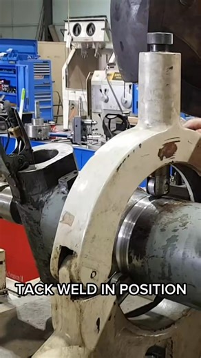How we repair a cracked weld in a hydraulic cylinder! 💥 #machining #lathe #welding #workshop | Cutting Edge Engineering Australia
