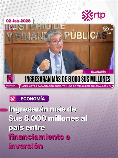 🟣🇧🇴El ministro de Economía señaló que los más de $us 8.000 millones que ingresarán al país no serán solo deuda externa, sino también inversión destinada a impulsar la economía nacional. #noticias #bolivia #rtp