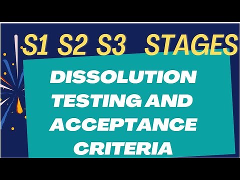 S1 S2 S3 Stages of Dissolution Testing and Acceptance Criteria for Immidiate Release Formulations
