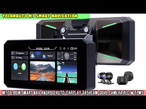 MT7 Motorcycle Smart Navigation System, 6.86" IPS, CarPlay & Android F+R Cameras & TPMS wired remote