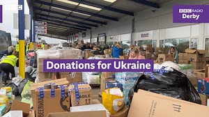 A truck dealership in Derby has been collecting donations for Ukraine. Drivers from the company will be driving everything to the border themselves 🚚 📻Listen again: https://www.bbc.co.uk/sounds/play/p0bn2fsr | BBC Derby