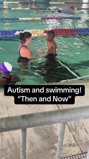 Swimming and autism. Truth be told I didnt even focus on pics and vids his first set of lesson bc HE WAS TERRIFIED , yelling , crying you name it. I was concerned and watching the swim instructors on how they were handling my child. 😂😂🤦🏾‍♀️ They were excellent! I am that momma and don’t play bout my boys. I mean it’s sensory overload times infinity and Eli’s face said it all!! kids playing in the pool and echoing, deep water, splashes ; it’s a lot. This video showed his second go around of l
