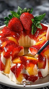 GELATINA DE QUESO CREMA CON FRUTAS que parece de pastelería fina y la haces en 15 minutos! | Las Recetas, Comidas y Remedios Caseros