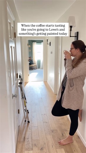 I've wanted to get this hallway painted for months! We're doing a reverse trim look and I can't wait to see how painted doors will transform the space. ✨ Also mulling over some sort of wall trim on the lower half. 🙃 I guess I have my work cut out for me this weekend. 💪🏼 My goal is to get the painting and trim done, replace these farmhouse-style sconces, put out our new runner, and maybe add some decor to the walls, too! I'd also love to tackle a hidden thermostat project to fully complete thi