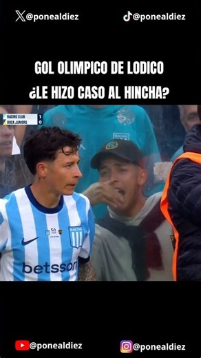 Gol Olímpico de Lodico en Racing VS Boca Juniors #bocajuniors #racingclub
