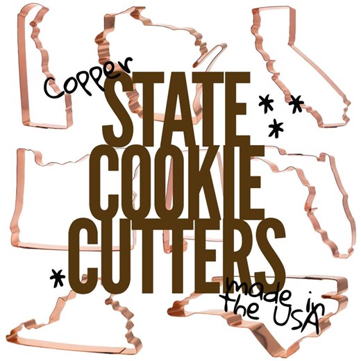 Handmade Copper State Cookie Cutter - USA Made – Choose Any U.S. State - Etsy