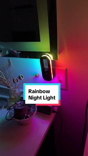 Rainbow RGB flowing night light is the ultimate LED lamp for gaming rooms, bedrooms, and modern living room décor with multicolored lighting modes and a 180-degree rotatable design. #RGBNightLight #tiktokshopfallsale #RoomDecorFinds #LEDLightTikTok #ViralRoomDecor