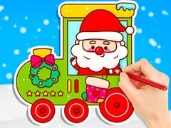 Game Coloring Book: Christmas Train online. Play for free