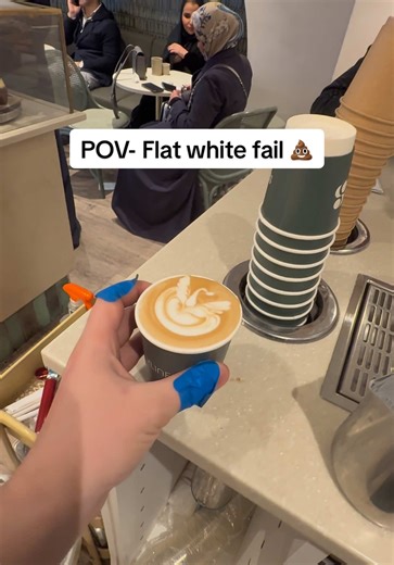 POV- Flat white fail 💩 #barista #fail #latteart #coffee #cafe | flat white coffee