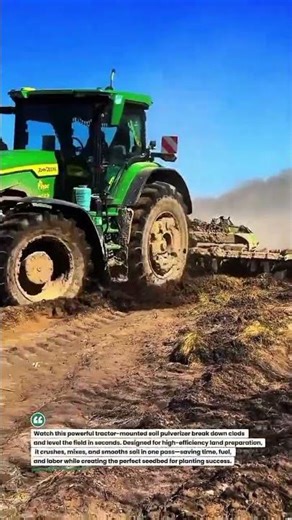 High-Speed Soil Pulverizer in Action 🚜💨 #FarmingTech #SoilPrep #AgriMachinery