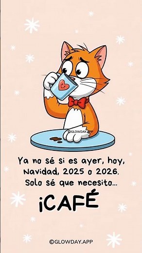 Así me siento 😂☕ No sé ni a qué día estamos ¿les pasa? 😂☕ #felizañonuevo #adios2025 GLOWDAY APP