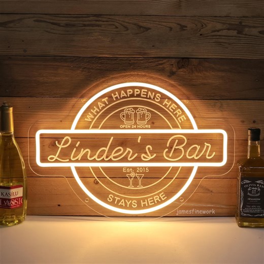 Custom Bar Led Wall Sign Neon, Personalised Home Bar Party Decor, Beer Led Sign, Champagne Beer LED Decor Club Signage, Xmas Gift - Etsy