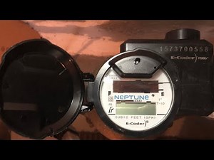 How to turn on the display on a Neptune E-Coder water meter issues display