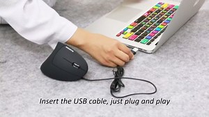 More&Better Ergonomic Mouse 2.4G USB Wired Vertical Optical Computer Mouse, 5 Buttons for Laptop, Desktop, PC, MacBook, Black