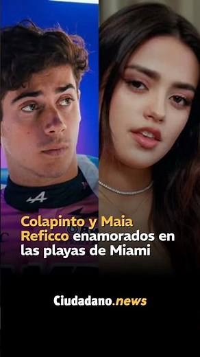 Franco Colapinto and Maia Reficco in love on the beaches of Miami