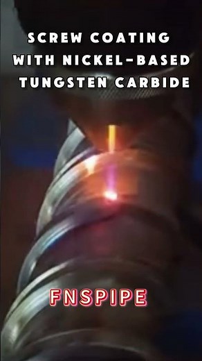 FNS pipeline screw coating with nickel based tungsten carbide#cladding #overlay #welding