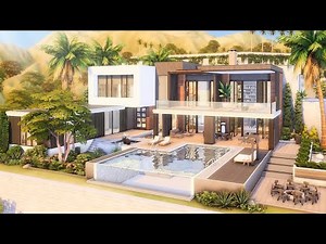 Luxury Modern Family Mansion | SIMS 4 Stop Motion Build | No CC