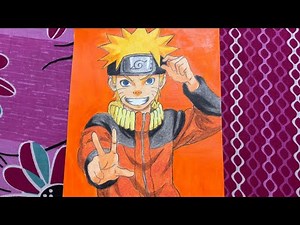 Naruto drawing,anime character drawing,naruto colouring,step by step.