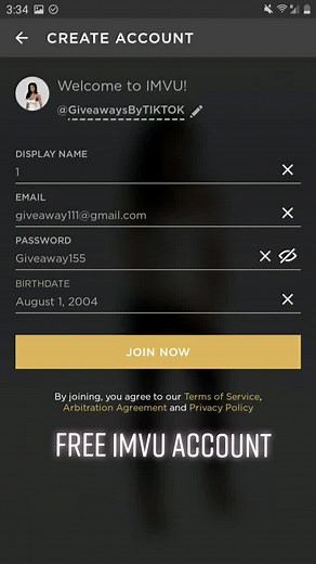 Free imvu account #freeimvuaccout