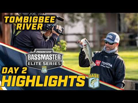 Highlights: Day 2 of Bassmaster ELITE at Tennessee-Tombigbee