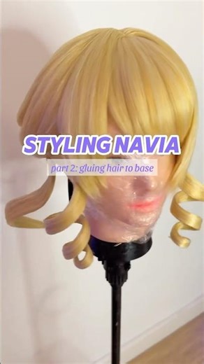 Styling Navia’s wig! | Pt. 2 #genshinimpact #cosplay