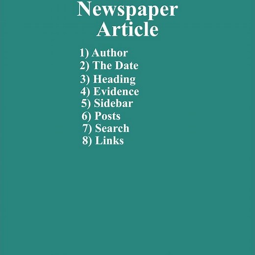 Newspaper - Contents and structure