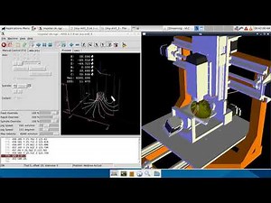 5 axis table-table vismach simulation (Kinematics LinuxCNC & Fusion360 NC code)